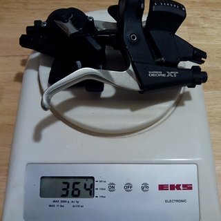 Gewicht Shimano Brems-/Schalthebel-Kombi Deore XT ST-M739 3x8 fach