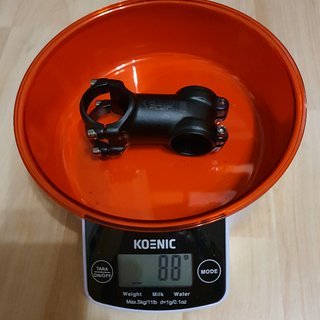 Gewicht Kalloy Vorbau Uno 7° 60mm