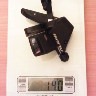 Gewicht Shimano Schalthebel Alivio SL-M430 3-fach