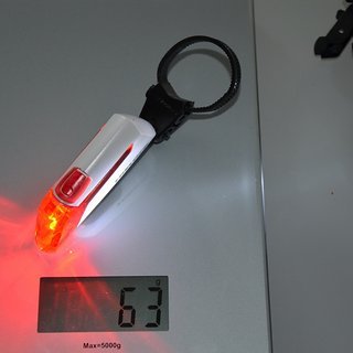 Gewicht Trelock Beleuchtung LS 330 Hinten (inkl. Batterien) 