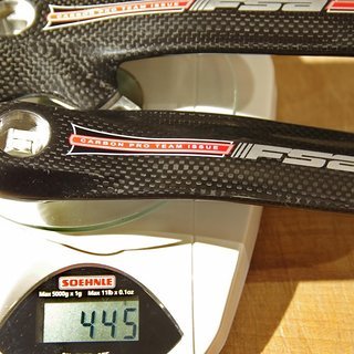 Gewicht FSA Kurbel Carbon Pro Team Issue 175