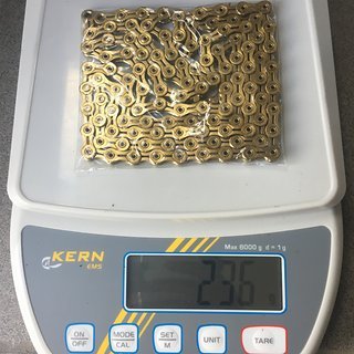 Gewicht KMC Chain Kette X11SL Gold 114