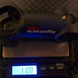 Gewicht Syncros Vorbau Force 109 31.8mm, 75mm, 6°