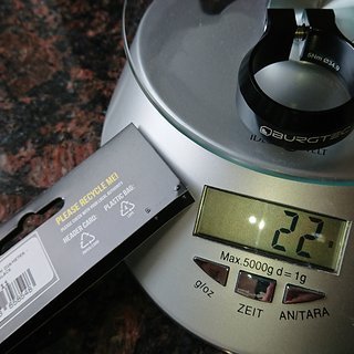 Gewicht Burgtec Sattelklemme Sattelstützenklemme, schwarz 34,9 mm