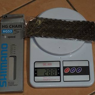Gewicht Shimano Kette CN-HG53 114 Glieder, 9-fach