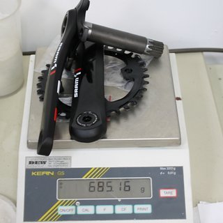 Gewicht SRAM Kurbelgarnitur X1 (X01 OEM Version) 170mm