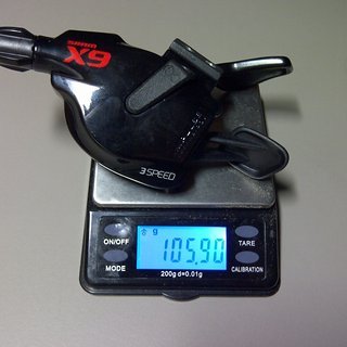 Gewicht SRAM Schalthebel X9 Trigger  3-fach