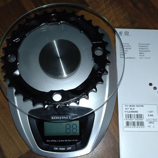 Gewicht Shimano Kettenblatt Deore FC-M590 32 Z