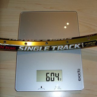 Gewicht SunRingle Felge Single Track SL1 26", 32 L