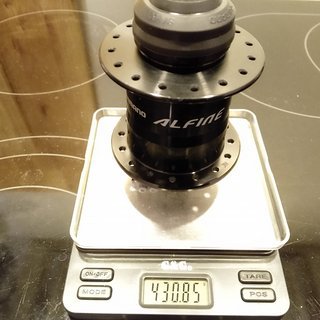 Gewicht Shimano Nabe Alfine DH-S701 100mm/QR, 32-Loch