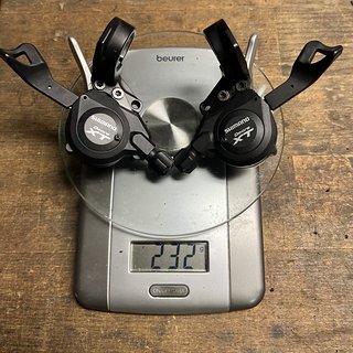 Gewicht Shimano Schalthebel XT SL-M770 ohne Schaltanzeige 3x9-fach