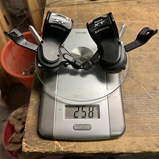 Gewicht Shimano Schalthebel XT SL-M770 mit Schaltanzeige 3x9-fach