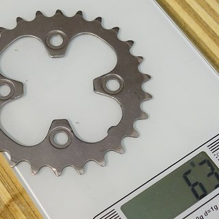 Gewicht Shimano Kettenblatt Acera FC-M361 64mm, 26Z