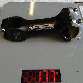 Gewicht FSA Vorbau OS-170 31.8mm, 100mm, 6°