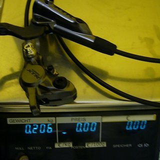 Gewicht Shimano Scheibenbremse XTR BR-M9000 HR, 1700mm