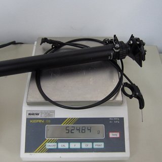 Gewicht Vecnum Sattelstütze höhenverstellbar Moveloc 170 30.9 x 491mm