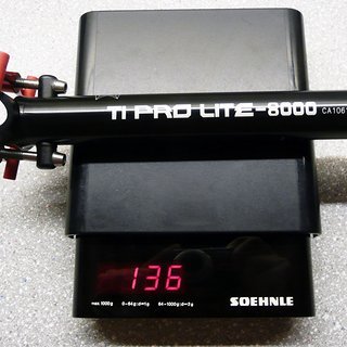 Gewicht KCNC Sattelstütze Ti Pro Lite Scandium 27,2 x 350mm