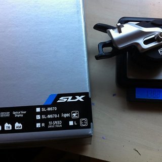 Gewicht Shimano Schalthebel SLX SL-M670-I 10-fach