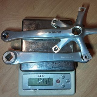 Gewicht Shimano Kurbel Dura-Ace FC-7410 175 mm