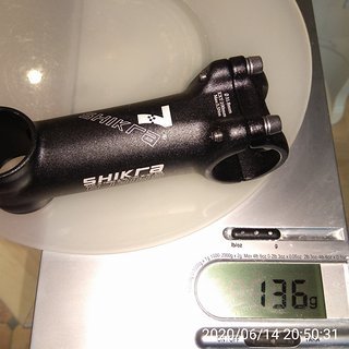 Gewicht XLC Vorbau Shikra Ultraleicht Alu-Vorbau 100 mm, 7°, 31,8