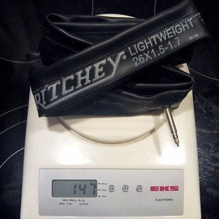 Gewicht Ritchey Schlauch Lightweight SV/26x1.5-1.7"