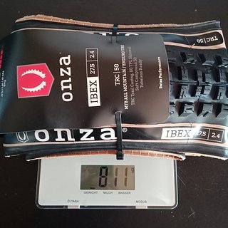 Gewicht Onza Reifen Ibex skinwall TRC 50 27,5 x 2,4