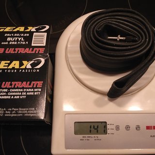 Gewicht Geax Schlauch MTB Ultralite SV/26x1,5-2,25"