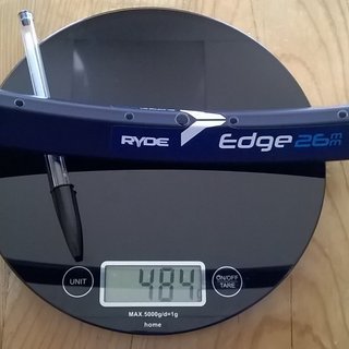 Gewicht Ryde Felge Edge 26 27.5" / 584x26 / 32 Loch