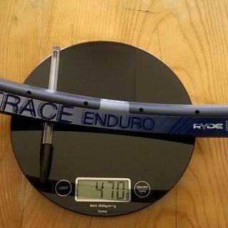 Gewicht Ryde Felge Trace Enduro 27.5" / 584x29 / 32 Loch