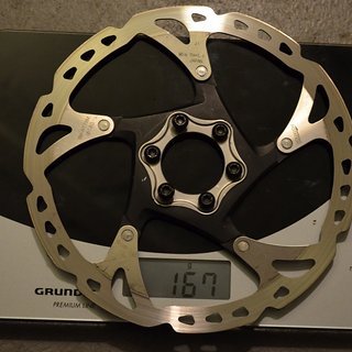Gewicht Shimano Bremsscheibe SM-RT76M 180mm