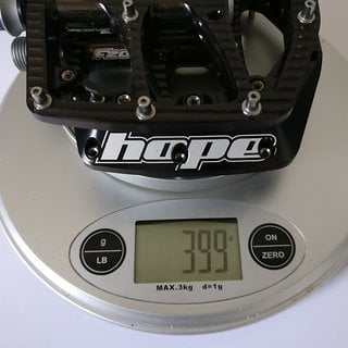 Gewicht Hope Pedale (Platform) Hope F20 hohlgebohrte Pins 