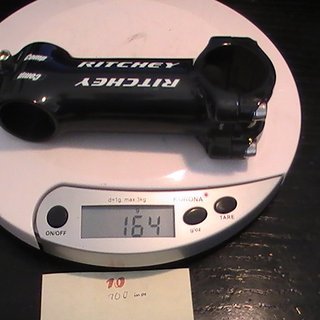 Gewicht Ritchey Vorbau Comp 31.8mm, 100mm, 6°