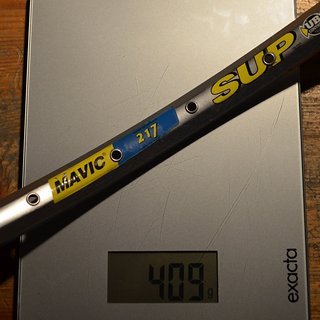 Gewicht Mavic Felge SUP 217 26" 32 Loch