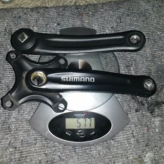 Gewicht Shimano Kurbel FC-M440 170mm, 4-kant