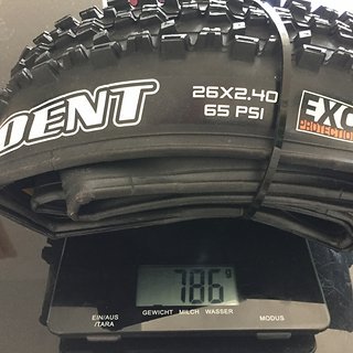 Gewicht Maxxis Reifen ARDENT EXO 26x2.40