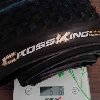 Gewicht Continental Reifen Cross King RaceSport 55-584 (27.5 x 2.2)