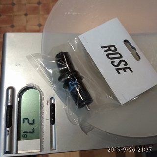 Gewicht Rose Weiteres/Unsortiertes Lenkerstopfen, schwarz, Metall + Kunststoff 