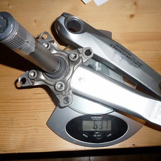 Gewicht Shimano Kurbel LX FC-M581  170mm, 68/73mm, HT2