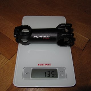 Gewicht Syntace Vorbau Force 149 31.8mm, 90mm, 6°