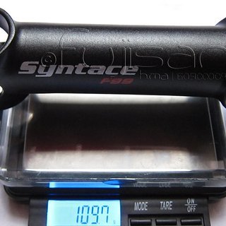 Gewicht Syntace Vorbau Force 99 25.4mm, 120mm, 6°