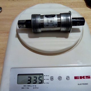 Gewicht Shimano Innenlager Deore LX BB-U51 4-Kant, 68/123mm, BSA
