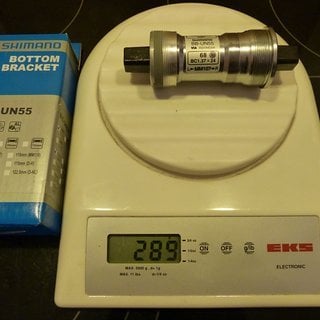 Gewicht Shimano Innenlager BB-UN55 4-Kant, 68/107mm, BSA