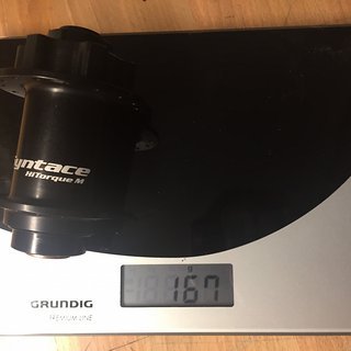 Gewicht Syntace Nabe HiTorque M Front 15 100/15mm, 32 Loch