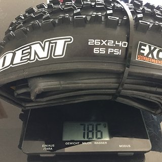 Gewicht Maxxis Reifen Ardent MAXXPRO EXO falt 26x2.4