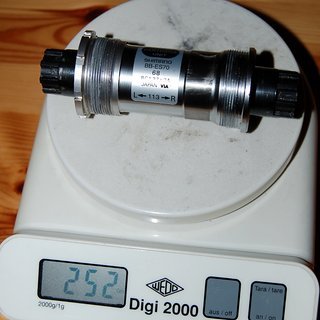 Gewicht Shimano Innenlager XT/LX BB-ES70 Octalink, 68/113mm, BSA