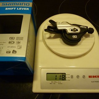 Gewicht Shimano Schalthebel SLX SL-M670-B 10-fach