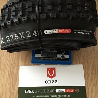 Gewicht Onza Reifen IBEX FRC120 RC²55a TLR 27.5''x2.4''