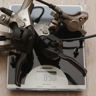 Gewicht Shimano Scheibenbremse LX BR-M585 Dual Control VR: 640mm, HR: 1350mm