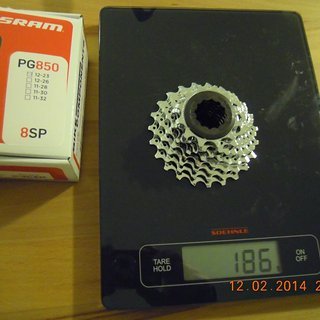 Gewicht SRAM Kassette PG-850 8-fach, 12-23Z