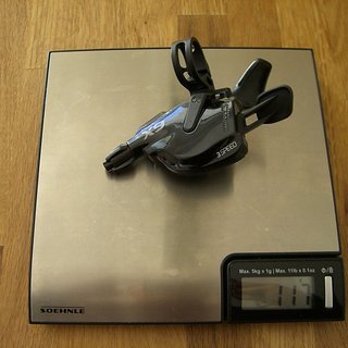 Gewicht SRAM Schalthebel X9 Trigger 3-fach